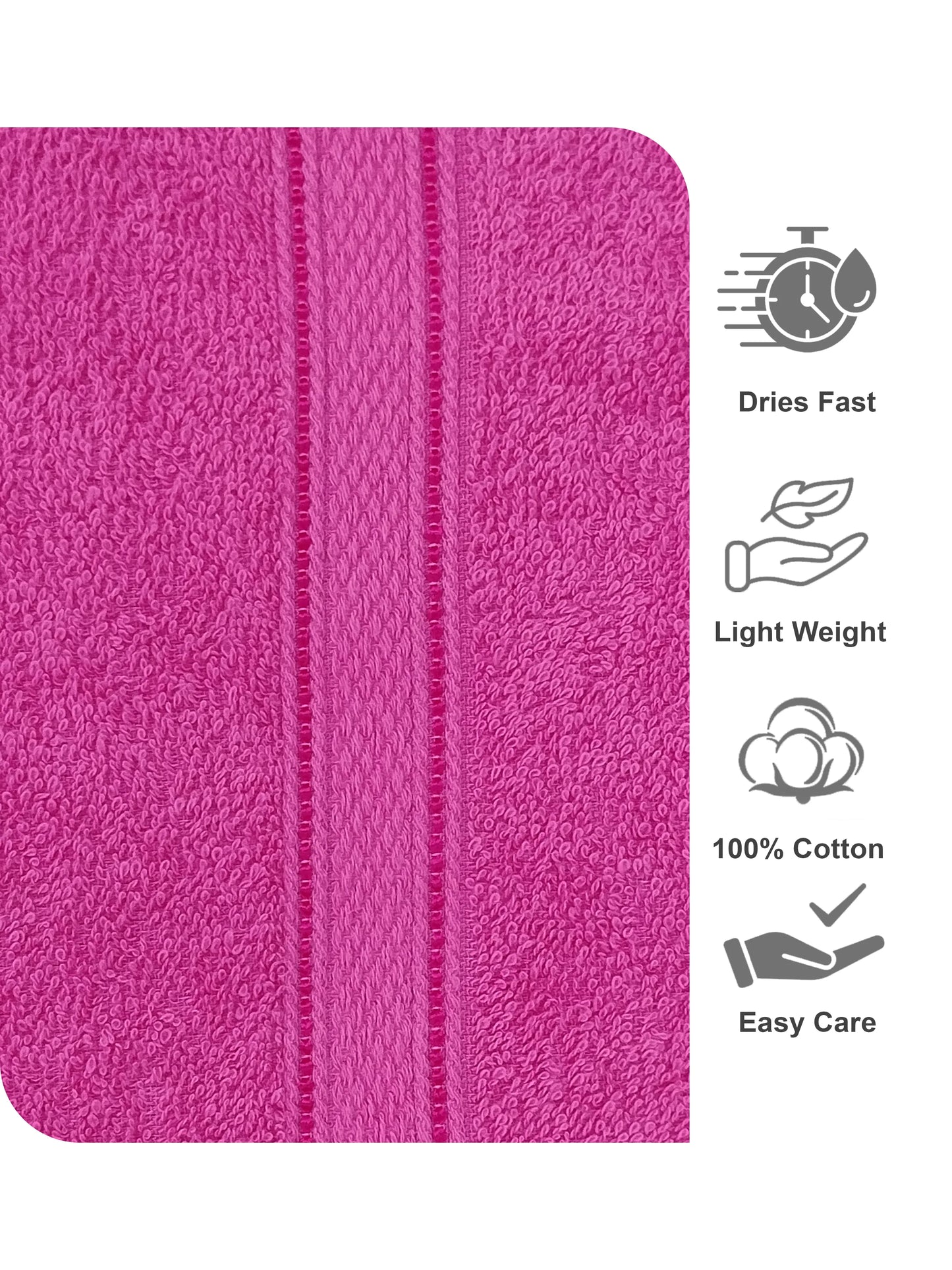 AtoZ Home Decor 100% Cotton Bath Towel | Soft, Quick Dry & Lightweight (40 x 60 CM)