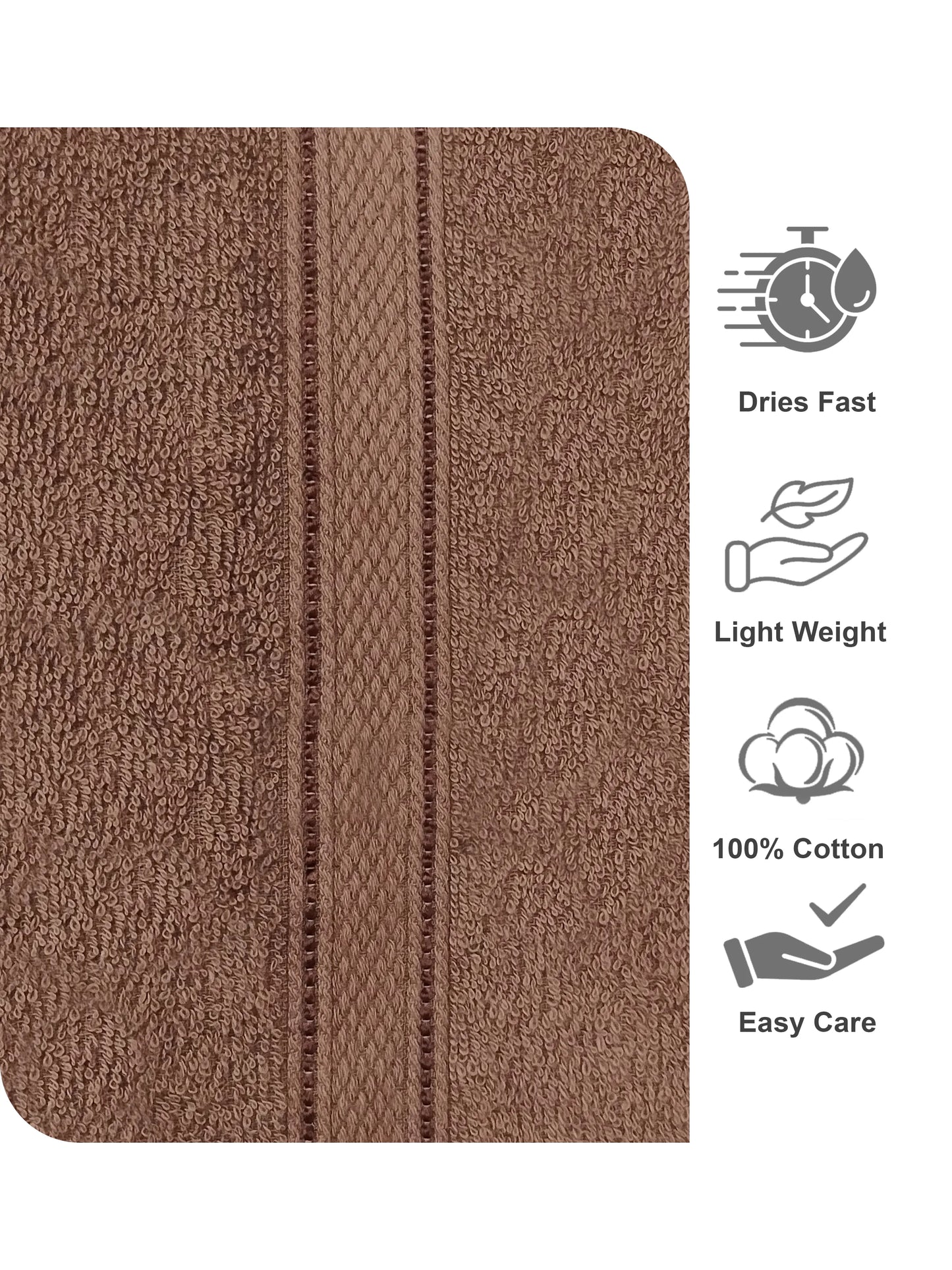AtoZ Home Decor 100% Cotton Bath Towel | Soft, Quick Dry & Lightweight (40 x 60 CM)