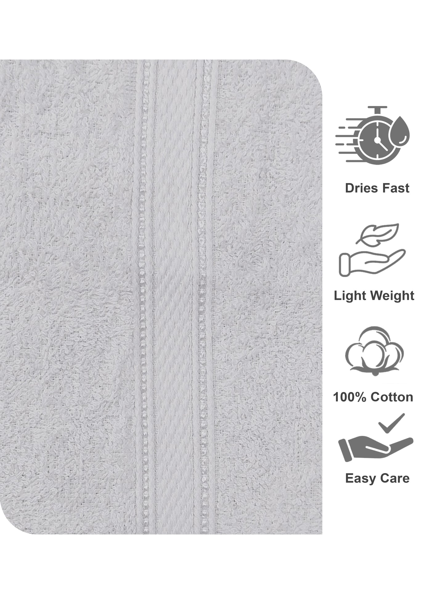 AtoZ Home Decor 100% Cotton Bath Towel | Soft, Quick Dry & Lightweight (40 x 60 CM)