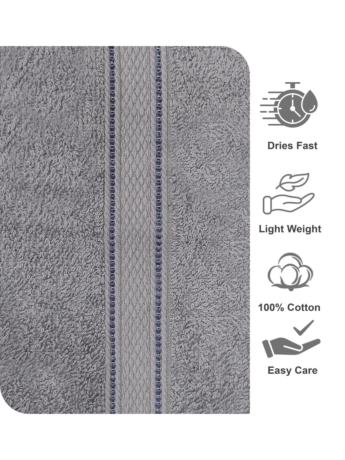 AtoZ Home Decor 100% Cotton Bath Towel | Soft, Quick Dry & Lightweight (40 x 60 CM)