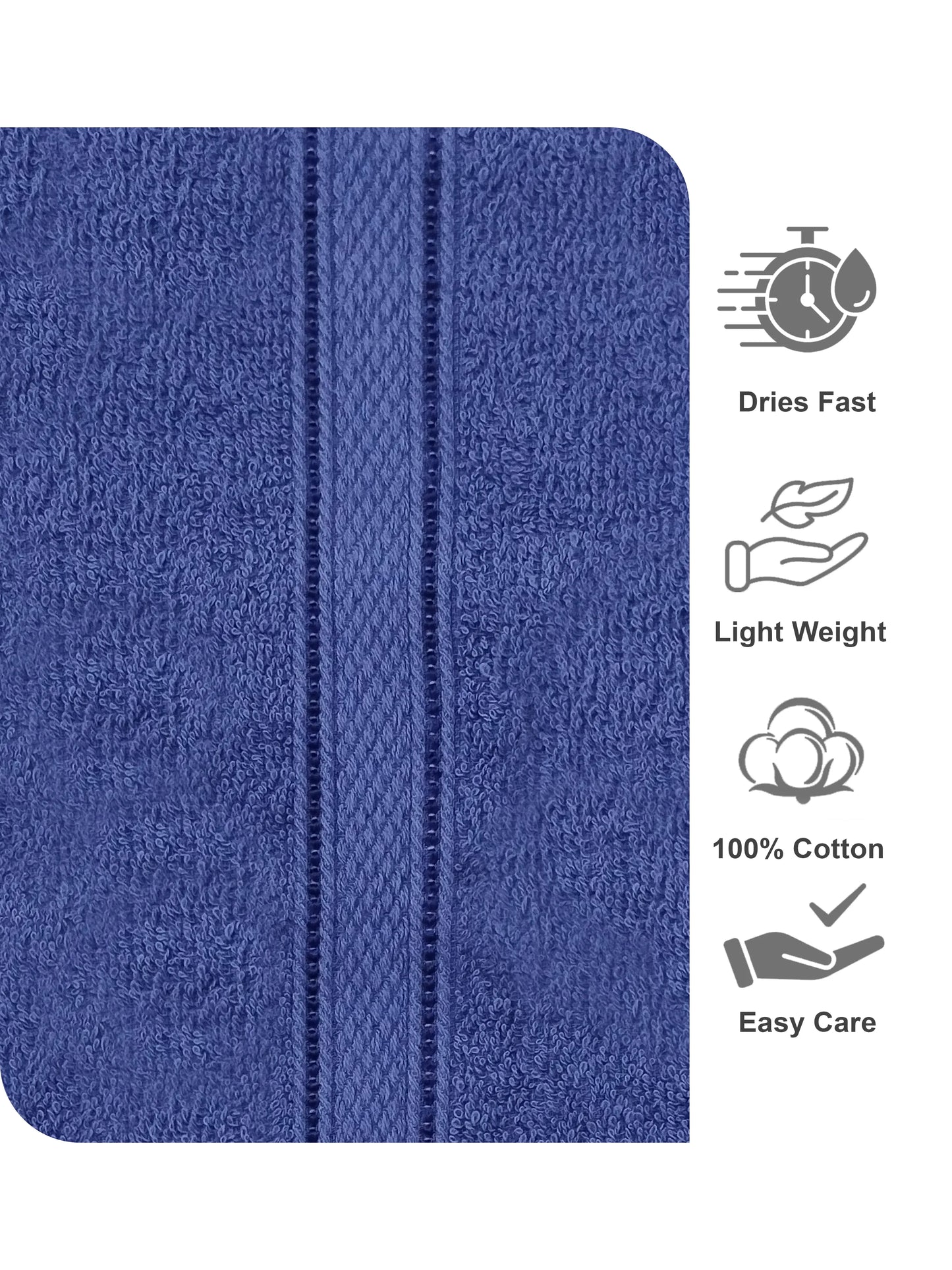 AtoZ Home Decor 100% Cotton Bath Towel | Soft, Quick Dry & Lightweight (40 x 60 CM)