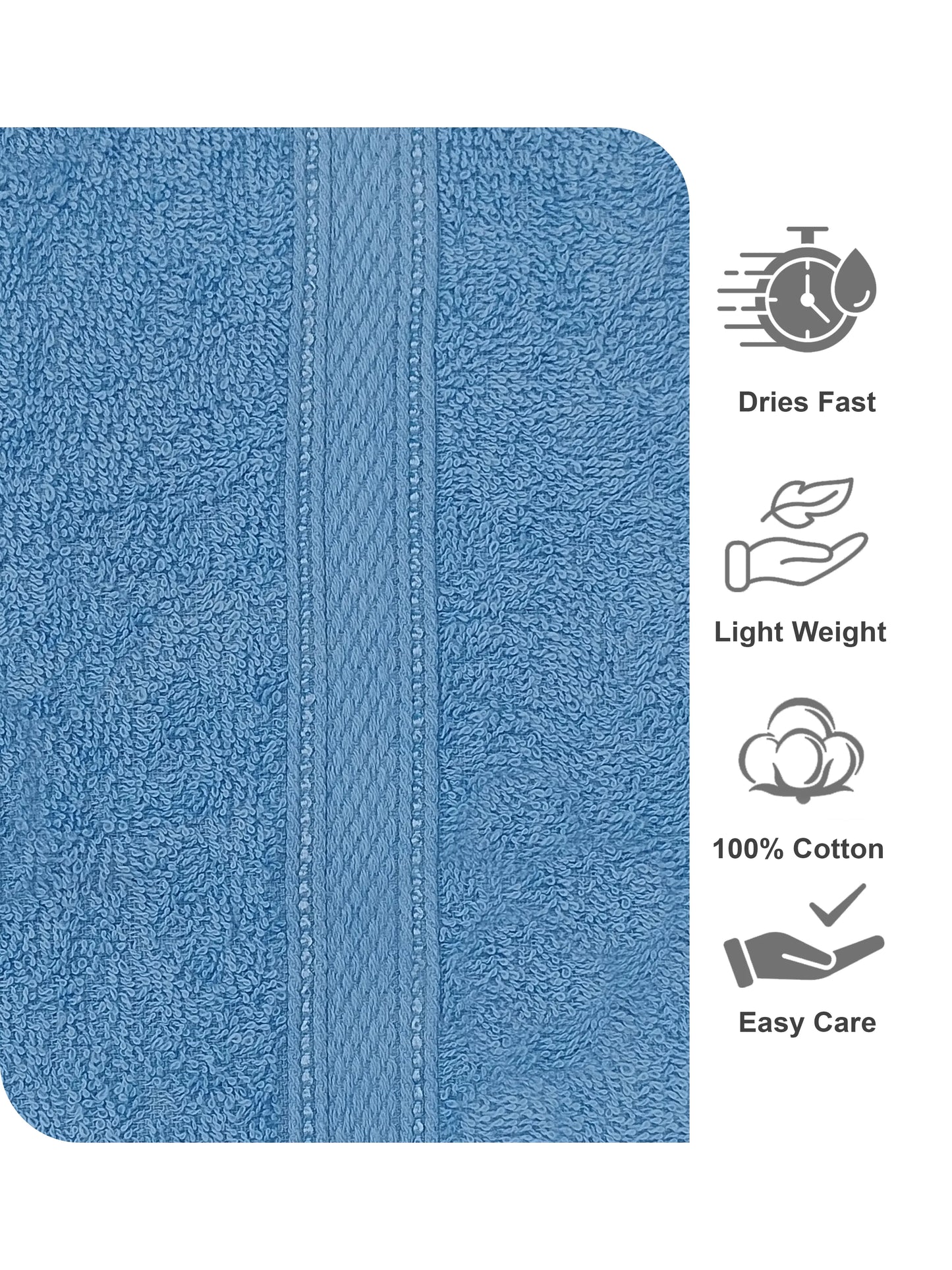 AtoZ Home Decor 100% Cotton Bath Towel | Soft, Quick Dry & Lightweight (40 x 60 CM)