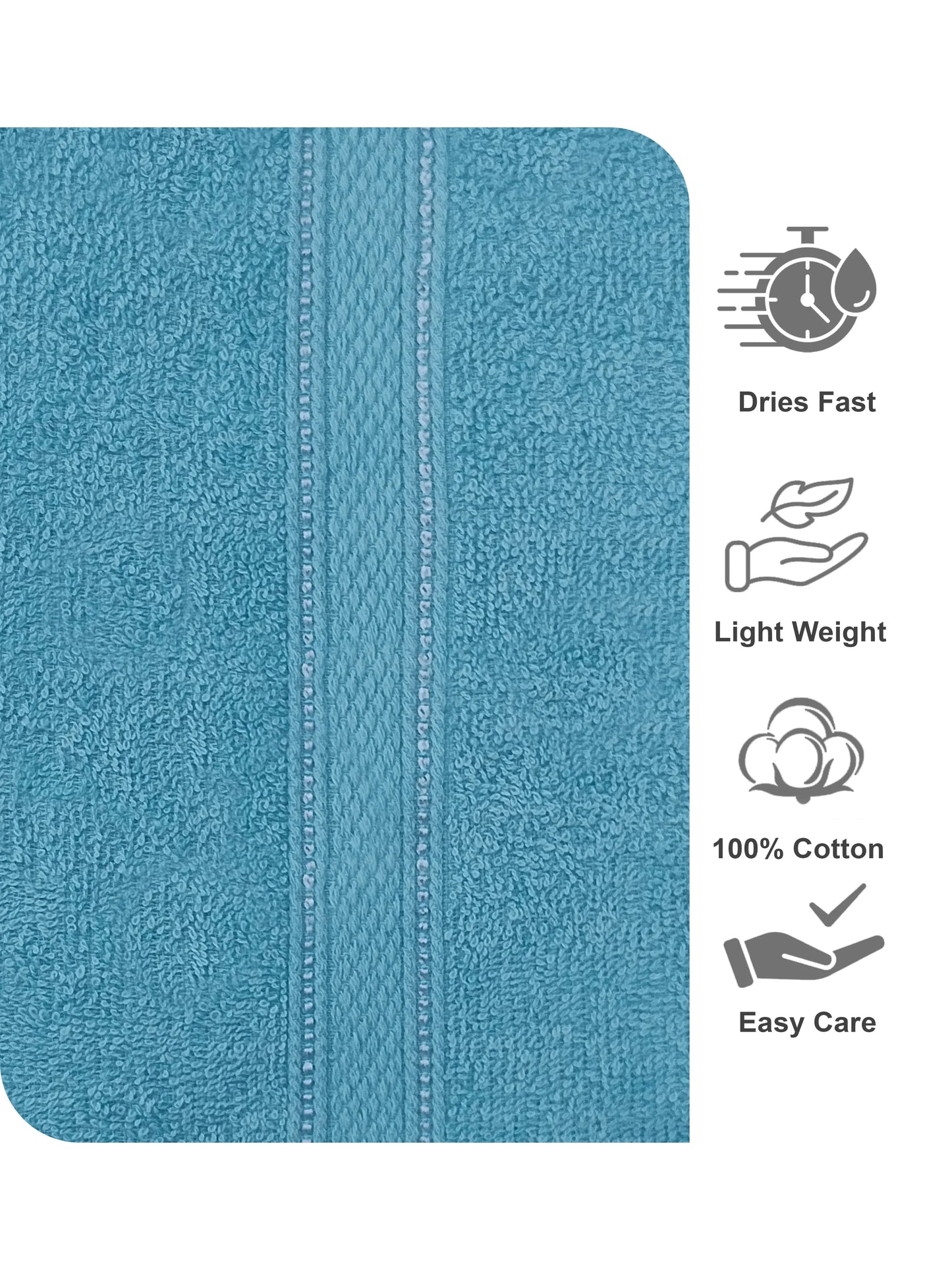 AtoZ Home Decor 100% Cotton Bath Towel | Soft, Quick Dry & Lightweight (40 x 60 CM)