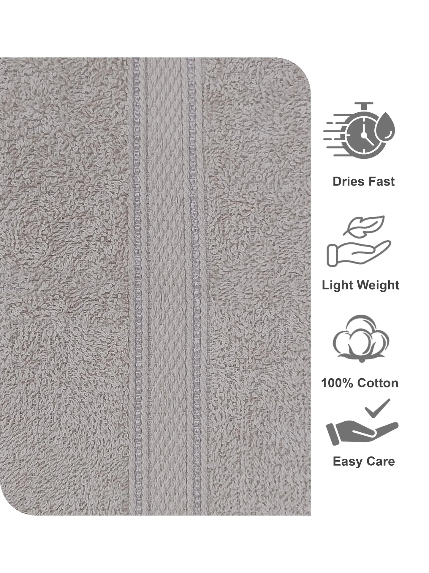 AtoZ Home Decor 100% Cotton Bath Towel | Soft, Quick Dry & Lightweight (40 x 60 CM)