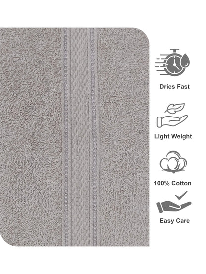AtoZ Home Decor 100% Cotton Bath Towel | Soft, Quick Dry & Lightweight (40 x 60 CM)