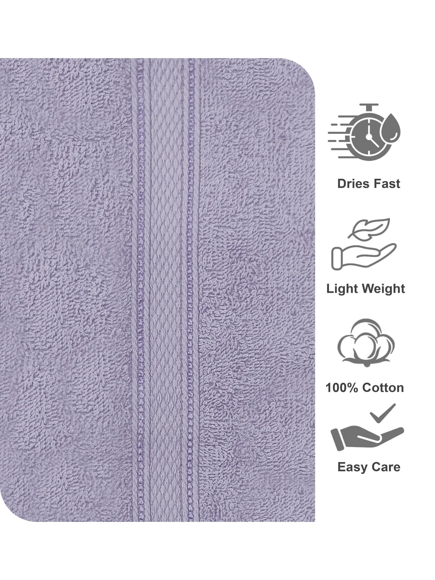 AtoZ Home Decor 100% Cotton Bath Towel | Soft, Quick Dry & Lightweight (40 x 60 CM)