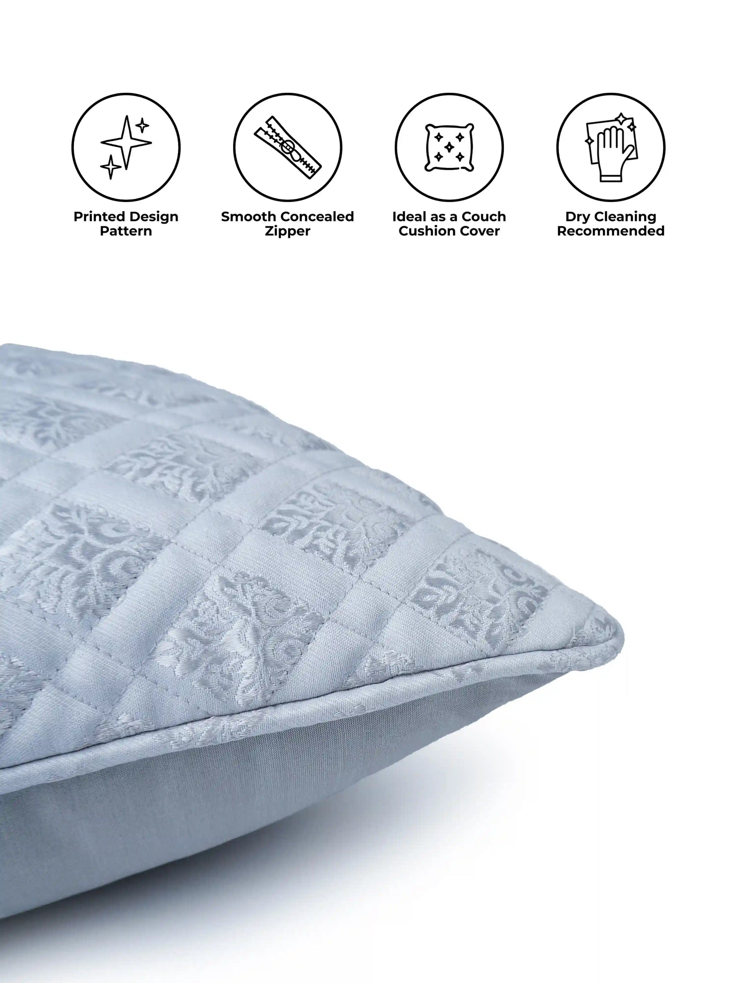 Printed Cushion Covers with Concealed Zipper (Set of 5)