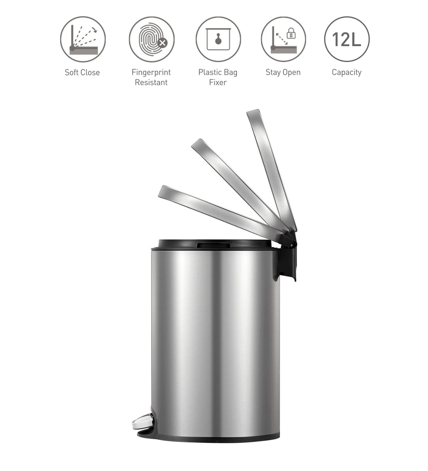 Soft-Close Step Trash Bin – Elegant & Functional Design