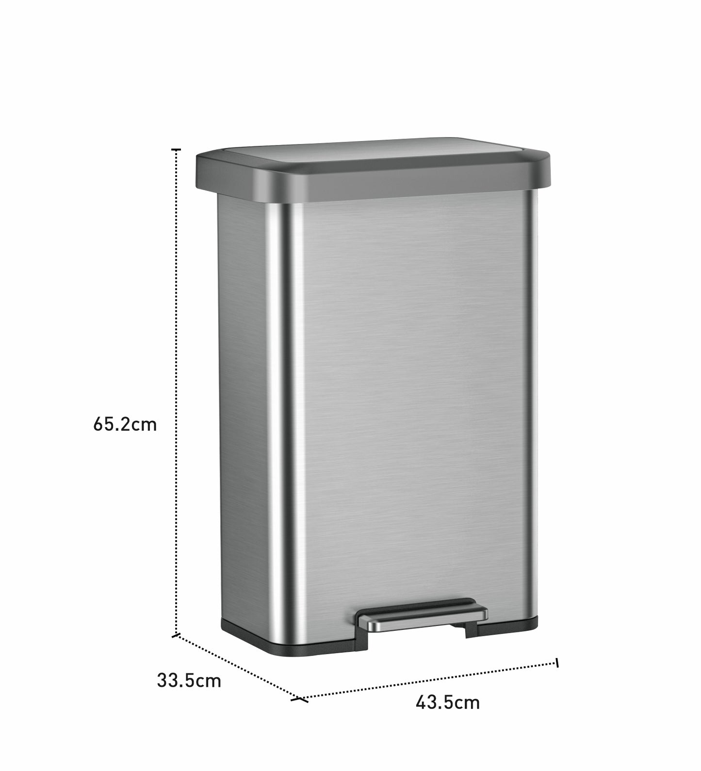Minimalist Fingerprint-Resistant Pedal Trash Bin – Sleek & Durable