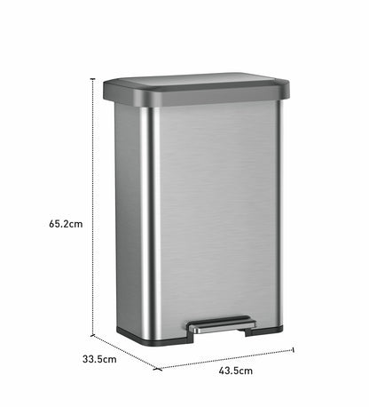 Minimalist Fingerprint-Resistant Pedal Trash Bin – Sleek & Durable