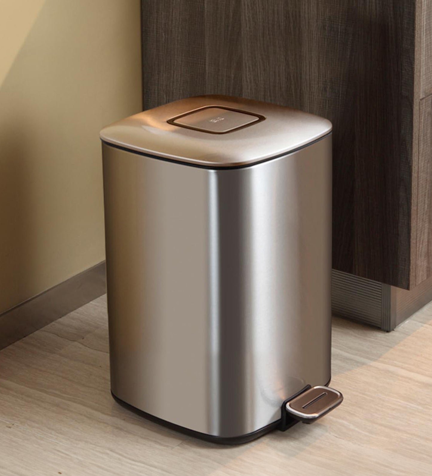 Dual-Compartment Trash Bin with Deodorizer – Sleek & Functional