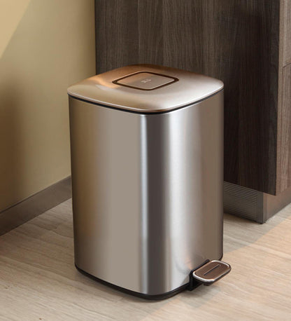 Dual-Compartment Trash Bin with Deodorizer – Sleek & Functional