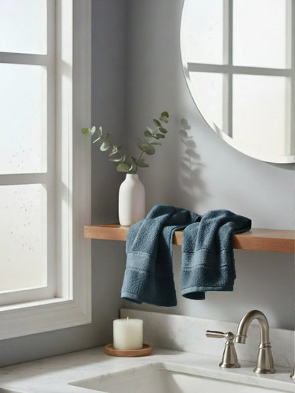 Himeya Classic 100% Cotton Hand Towels | Ultra Soft Set of 2