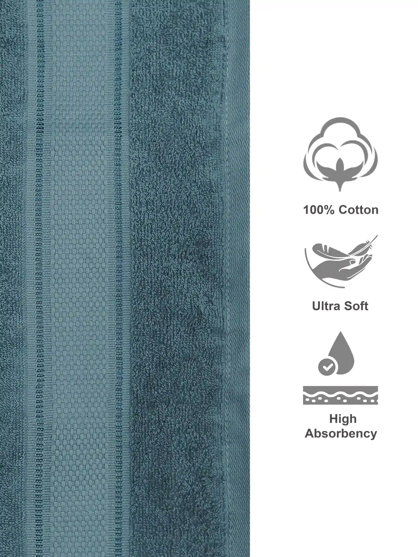 Himeya Classic 100% Cotton Hand Towels | Ultra Soft Set of 2