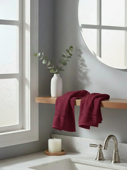 Himeya Classic 100% Cotton Hand Towels | Ultra Soft Set of 2