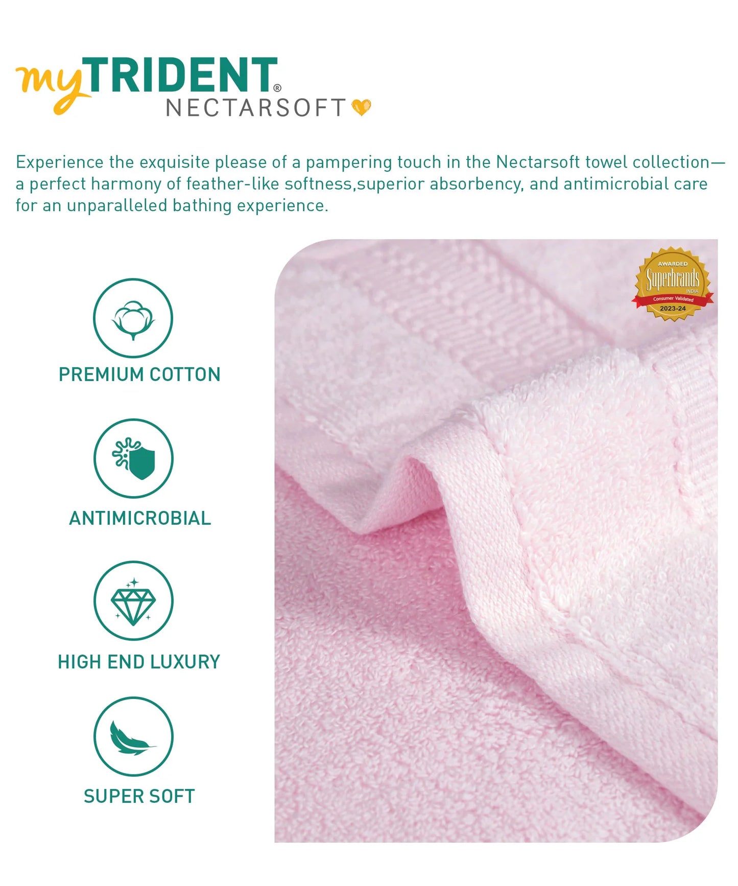 Nectarsoft Wash Towel 3 Pcs Set