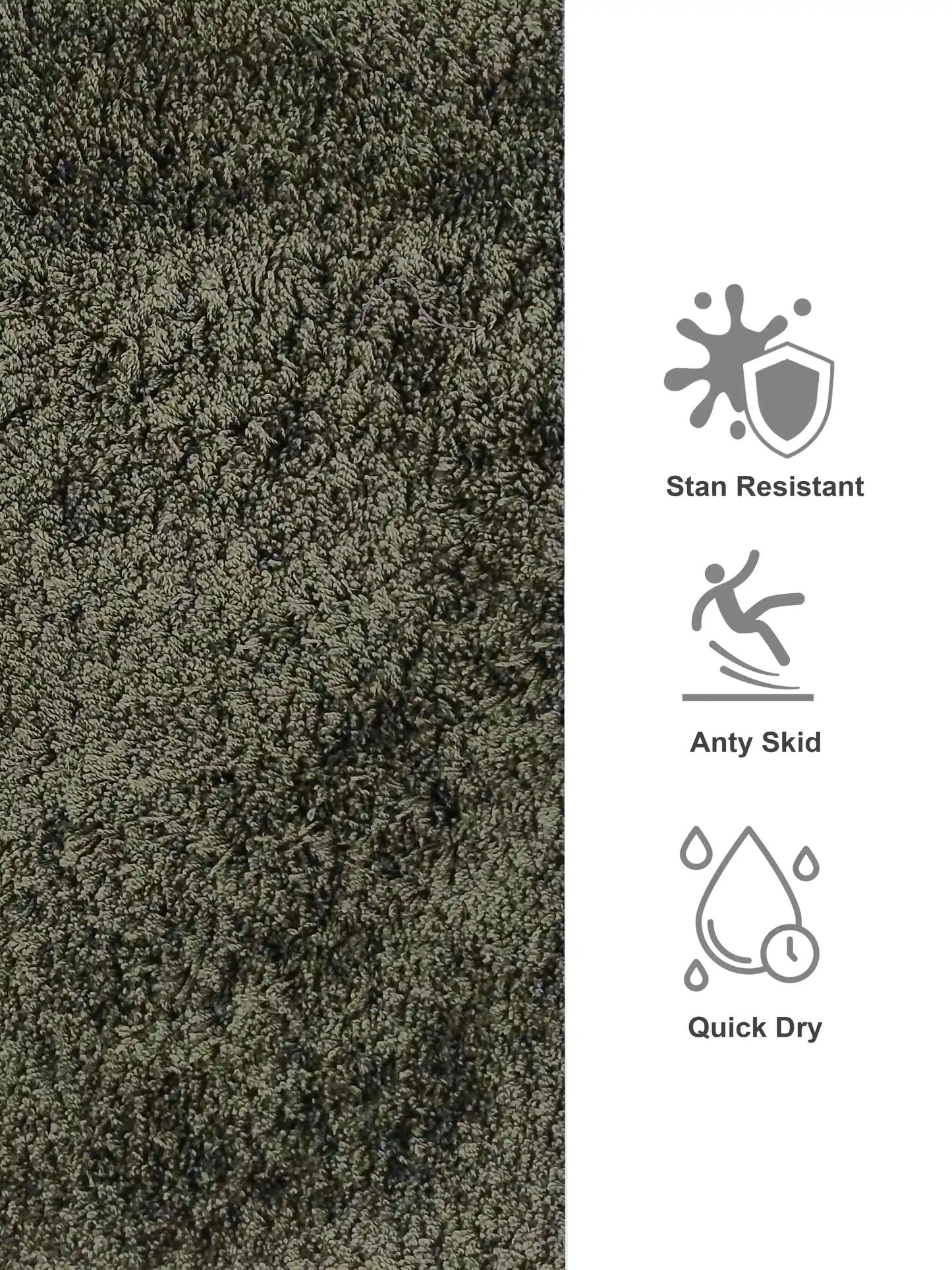 AtoZ Home Decor Luxury Solid Bath Mat | Anti-Skid & Quick-Dry (40 x 60 CM)