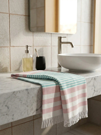 Bamboo Striped Large Bath Towel (75 x 150 cm)