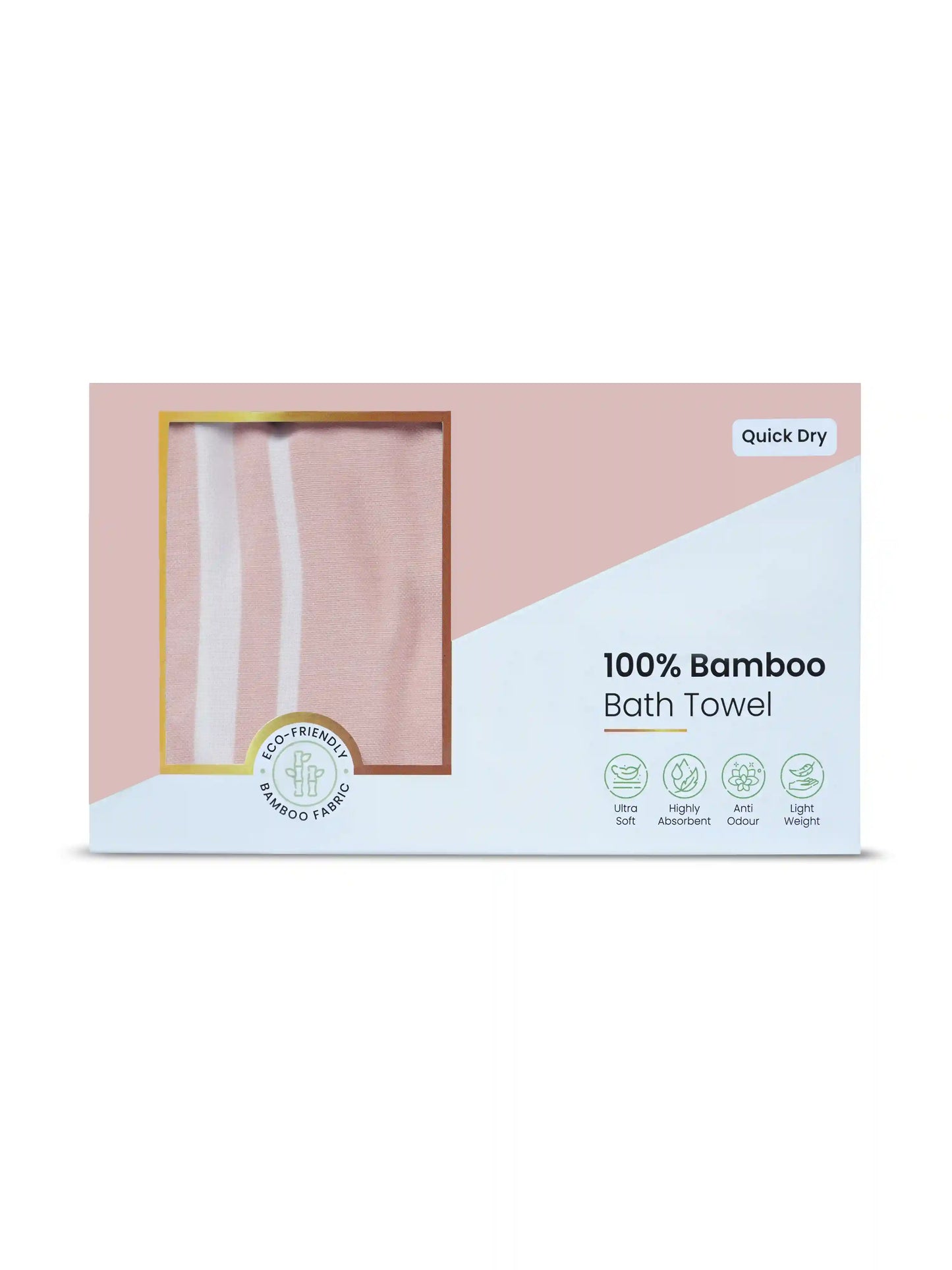 Bamboo Striped Large Bath Towel (75 x 150 cm)