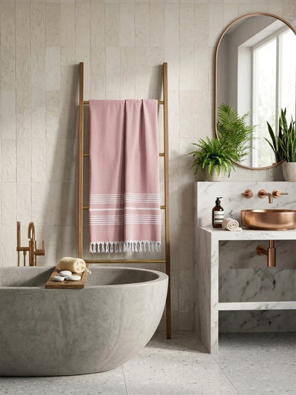 Bamboo Striped Large Bath Towel (75 x 150 cm)