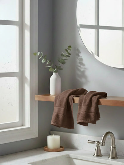 Himeya Classic 100% Cotton Hand Towels | Ultra Soft Set of 2