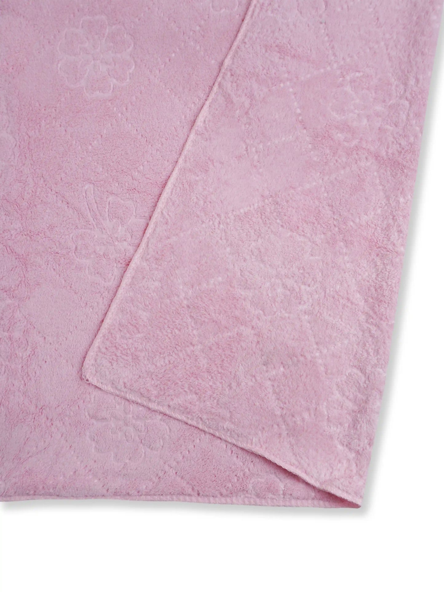 Plush Comfort, Floral Embossed Terry Weave Bath Towel with Quick-Dry Performance – 100% Cotton