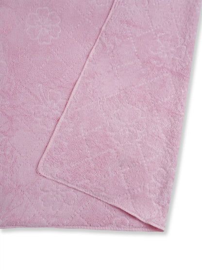 Plush Comfort, Floral Embossed Terry Weave Bath Towel with Quick-Dry Performance – 100% Cotton