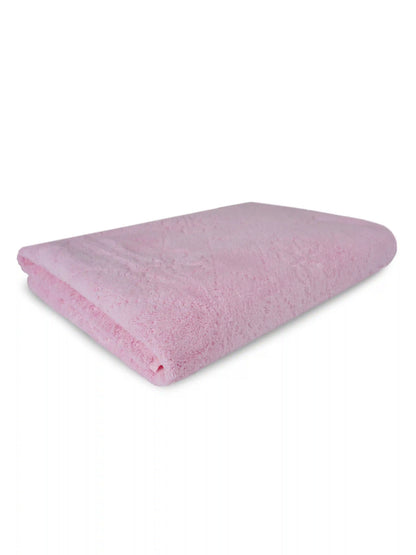 Plush Comfort, Floral Embossed Terry Weave Bath Towel with Quick-Dry Performance – 100% Cotton