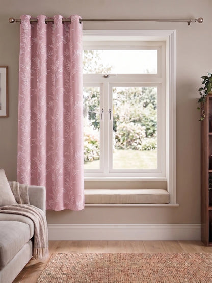 AtoZ Home Decor Jacquard Fern Embroidery Curtain (Multiple Sizes & Colors)