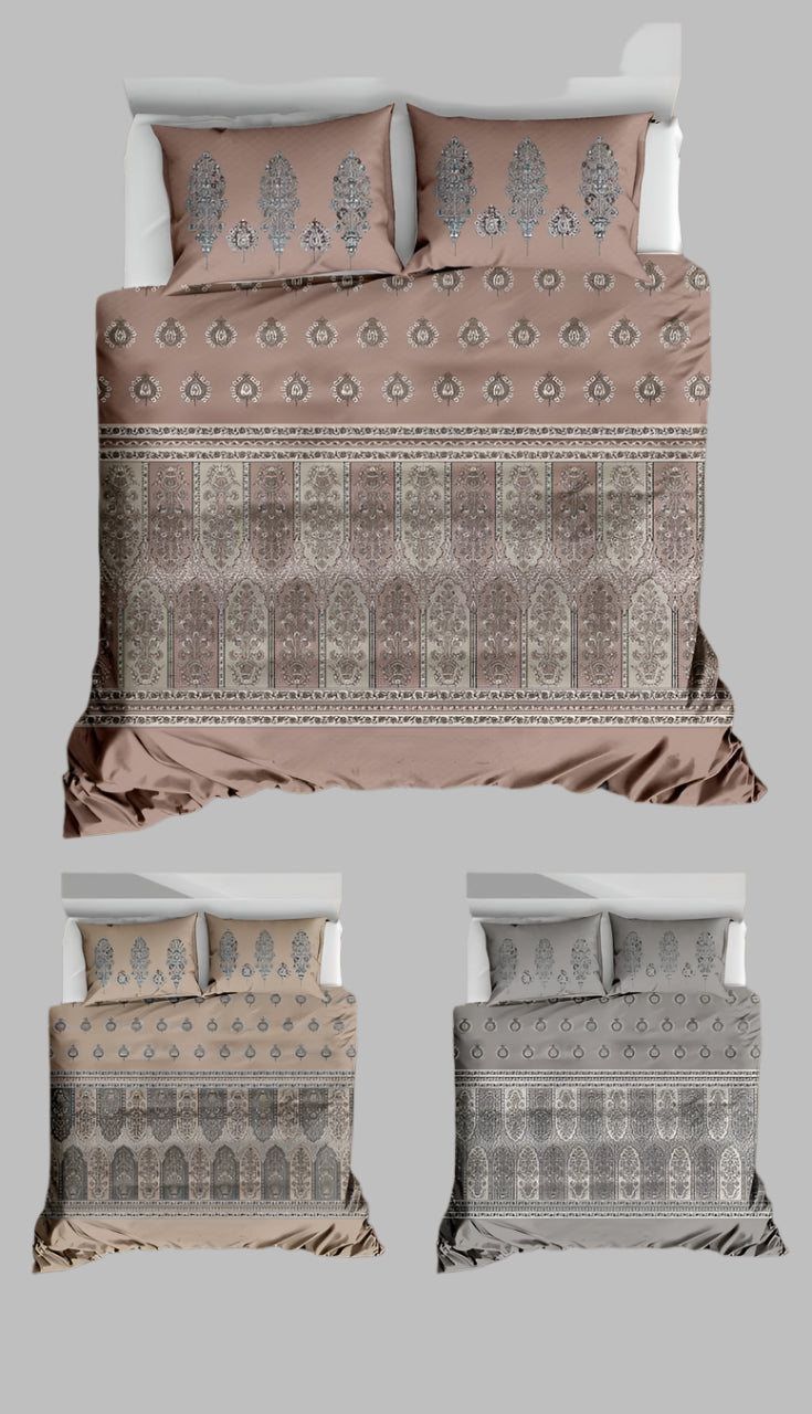 Premium King Size Cotton Bedsheet Set – Soft & Stylish Designer Collection