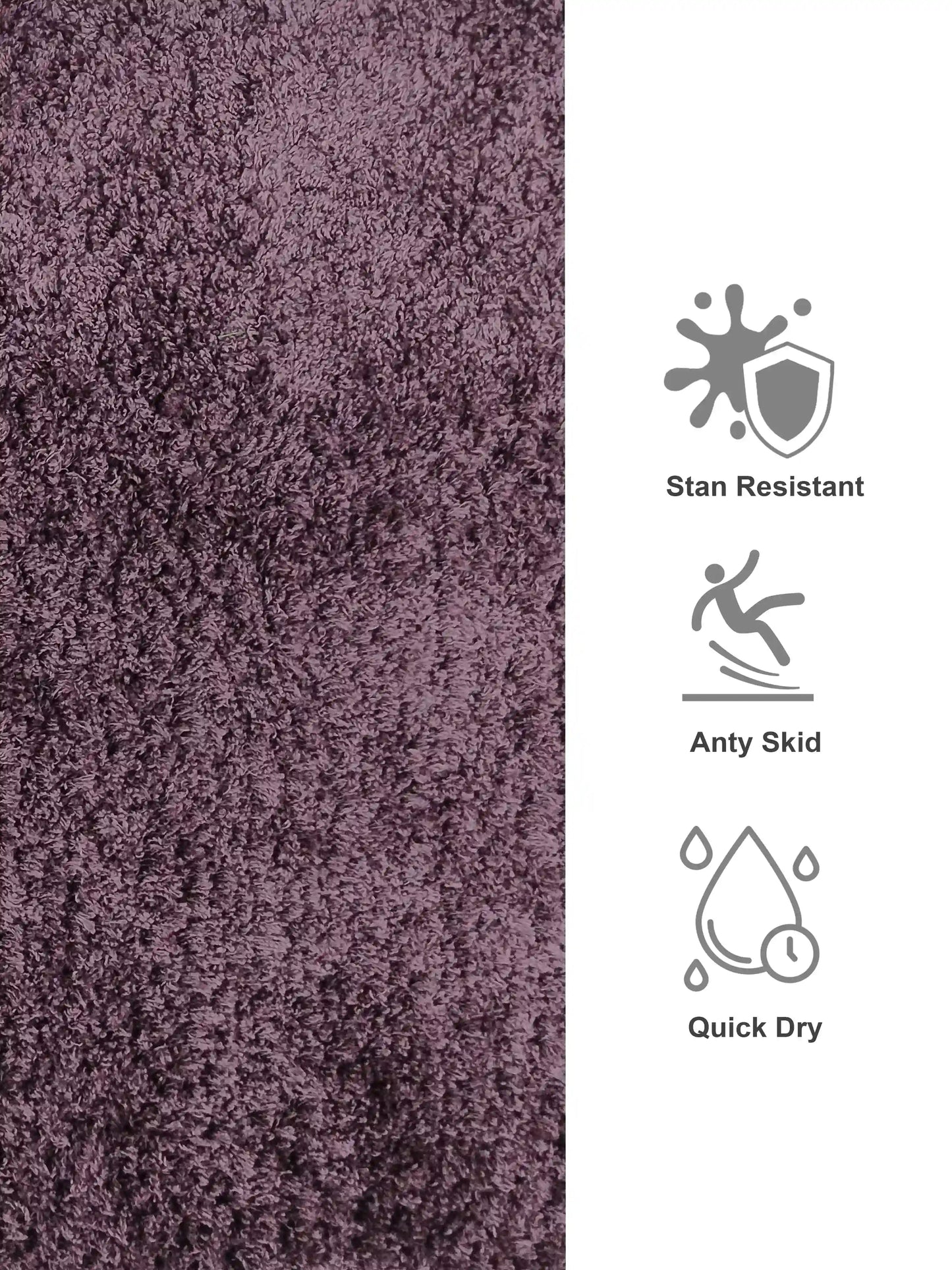 AtoZ Home Decor Luxury Solid Bath Mat | Anti-Skid & Quick-Dry (40 x 60 CM)