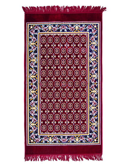 AtoZ Home Decor Machine-Made Velvet Carpet – Traditional Collection (2.5 ft x 5 ft)