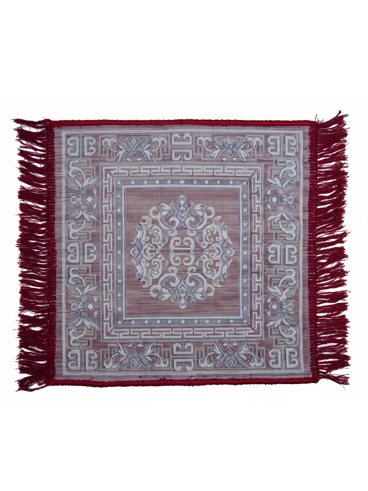 Atoz Home Decor Traditional Square Pooja Aasan Mat | 20x20 Inch | Multiple Colors.