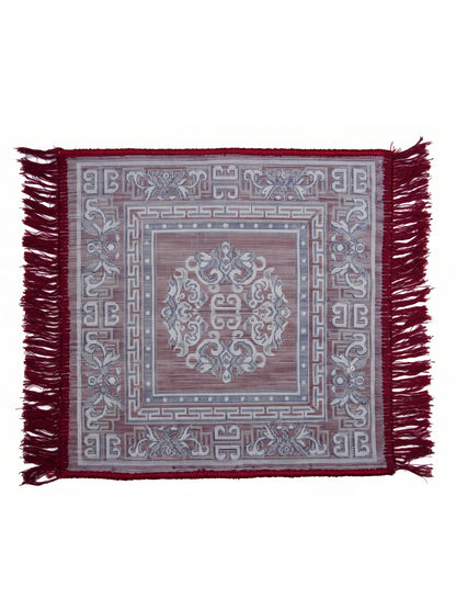 Atoz Home Decor Traditional Square Pooja Aasan Mat | 20x20 Inch | Multiple Colors.