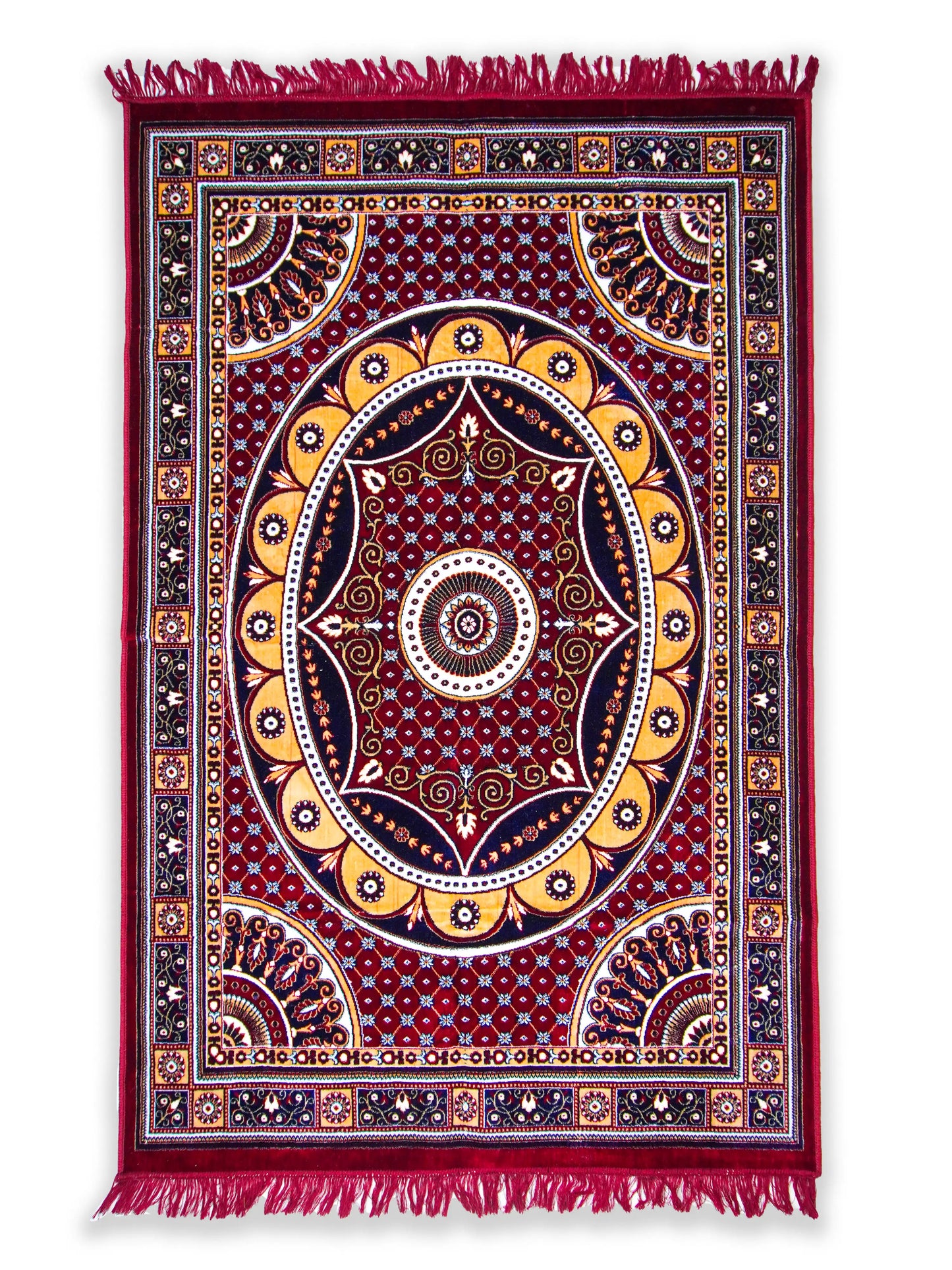 AtoZ Home Decor Machine-Made Velvet Carpet – Traditional Collection (4 ft x 6 ft)