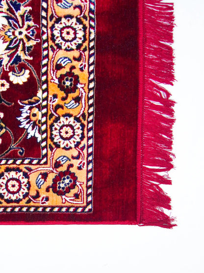 AtoZ Home Decor Machine-Made Velvet Carpet – Traditional Collection (2.5 ft x 5 ft)