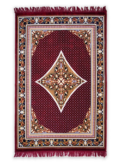 AtoZ Home Decor Machine-Made Velvet Carpet – Traditional Collection (4 ft x 6 ft)