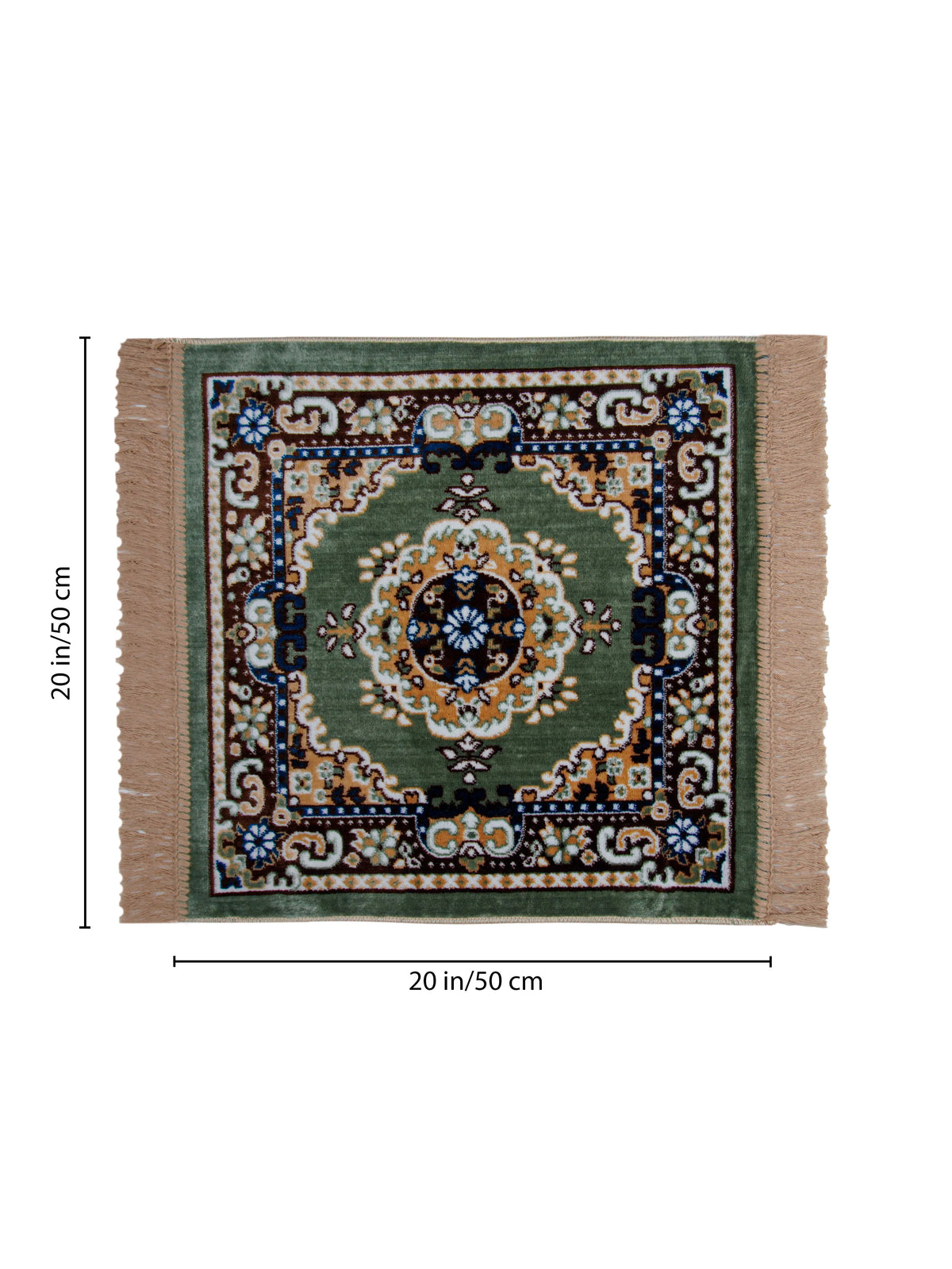Atoz Home Decor Traditional Square Pooja Aasan Mat | 20x20 Inch | Multiple Colors.