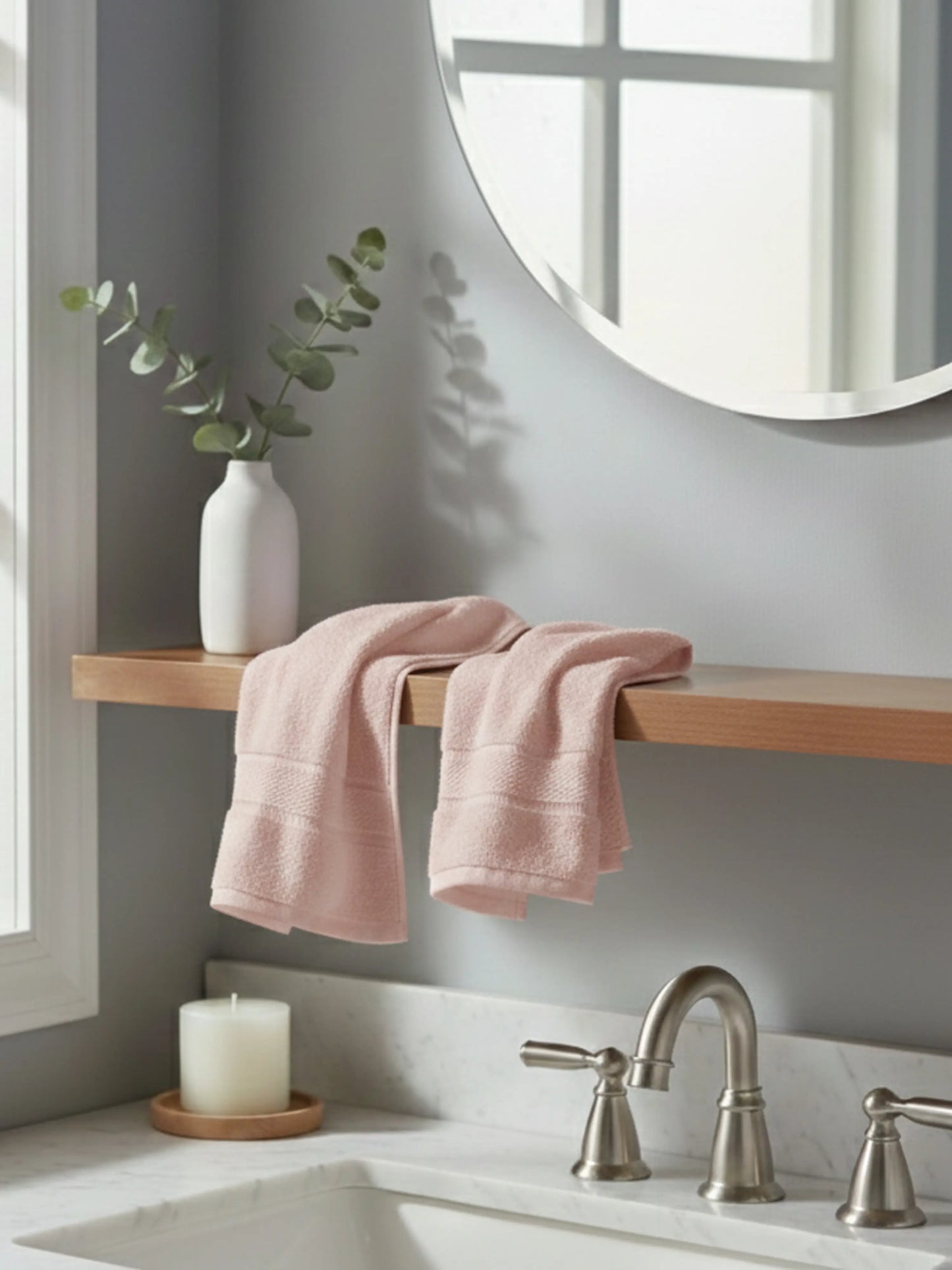 Himeya Classic 100% Cotton Hand Towels | Ultra Soft Set of 2