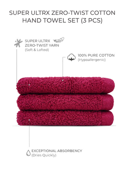 Atoz Home Decor Super Ultrx Zero-Twist Cotton Face Towel Set
