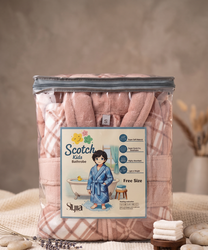 Stylla Scotch Highly Absorbent Children's Bathrobe with Pockets