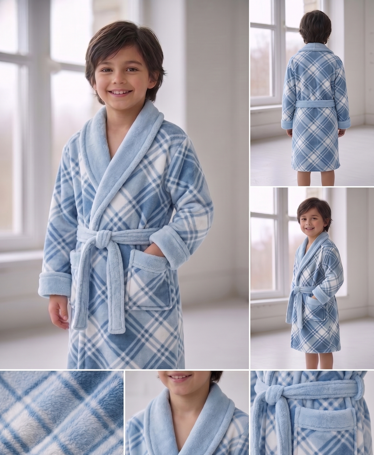 Stylla Scotch Highly Absorbent Children's Bathrobe with Pockets