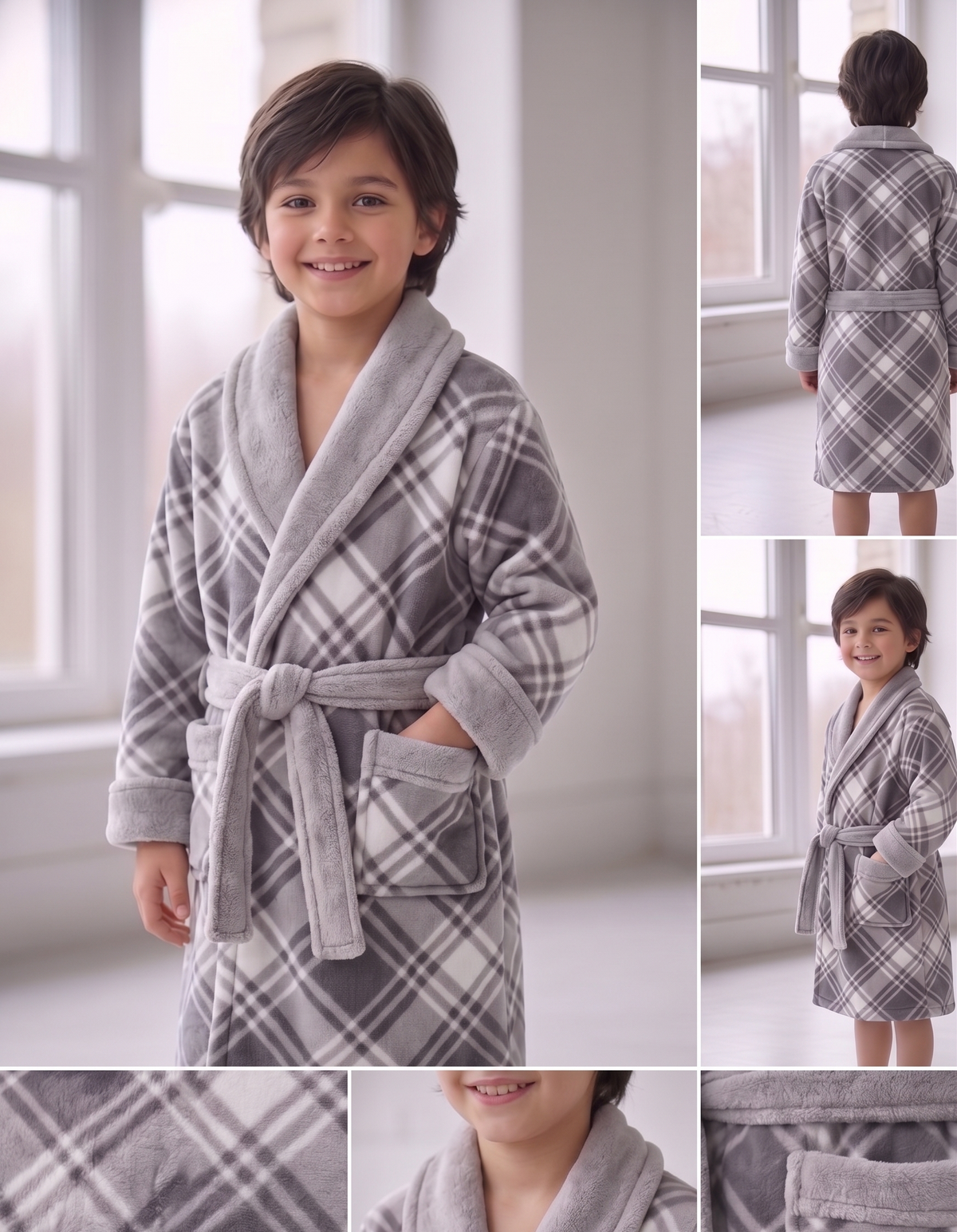 Stylla Scotch Highly Absorbent Children's Bathrobe with Pockets