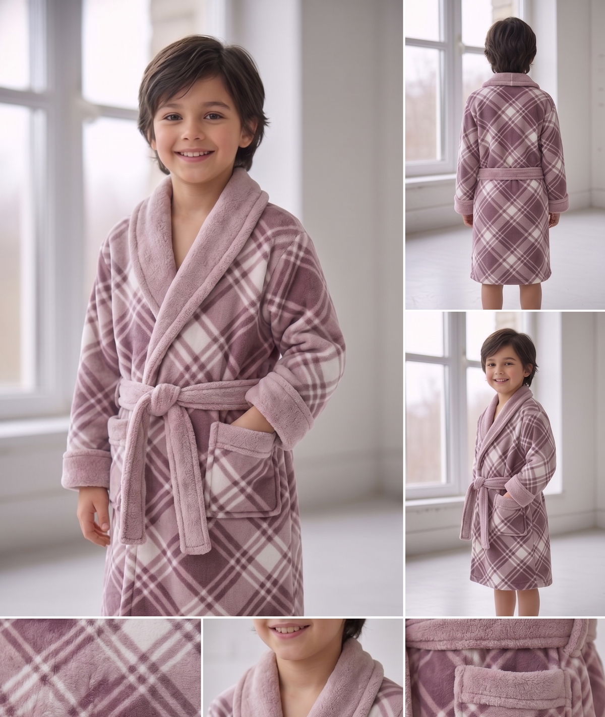 Stylla Scotch Highly Absorbent Children's Bathrobe with Pockets