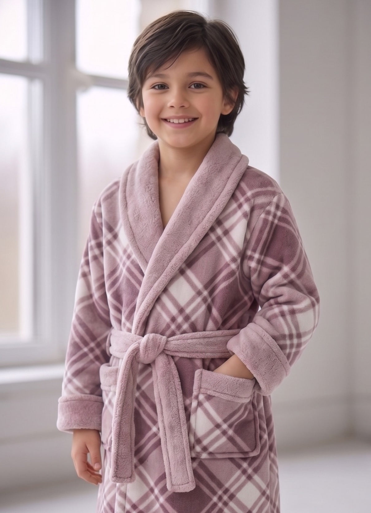 Stylla Scotch Highly Absorbent Children's Bathrobe with Pockets