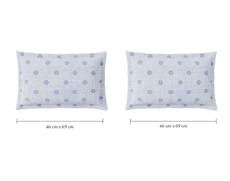 SPACES Flora 100% Cotton 144 TC Percale Bedsheet Set with 2 Pillow Covers (Orange)