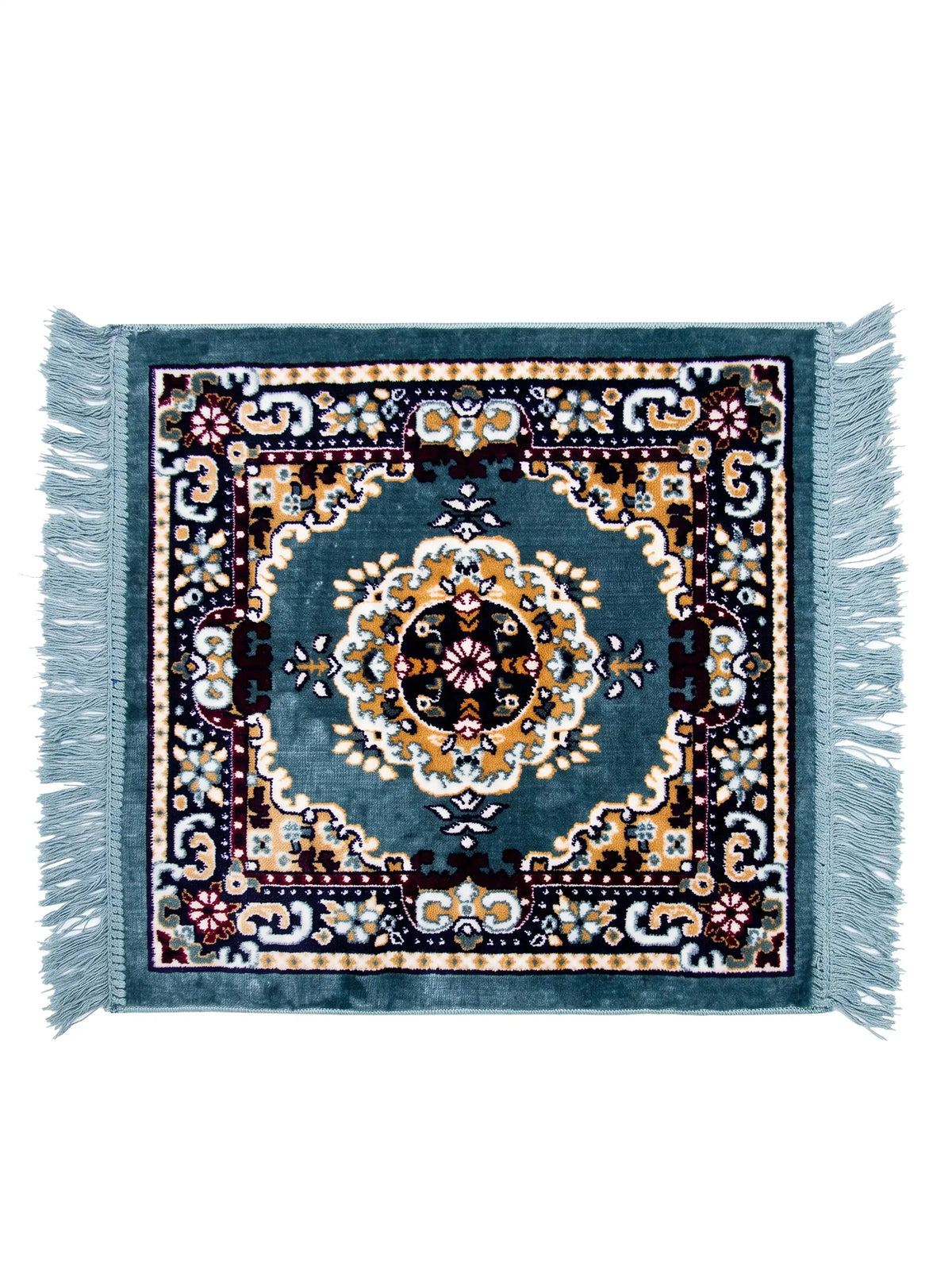 Atoz Home Decor Traditional Square Pooja Aasan Mat | 20x20 Inch | Multiple Colors.