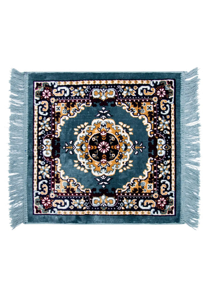 Atoz Home Decor Traditional Square Pooja Aasan Mat | 20x20 Inch | Multiple Colors.