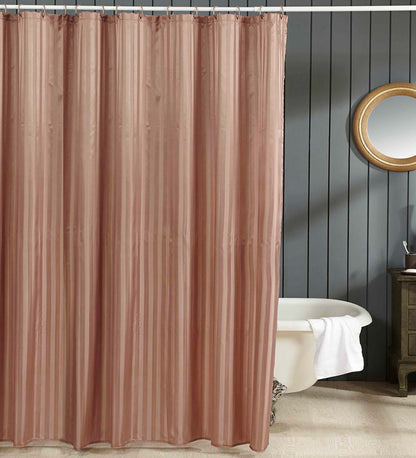 Water Repellent Polyester Shower Curtain – Quick Dry & Soft Feel (with Hooks)