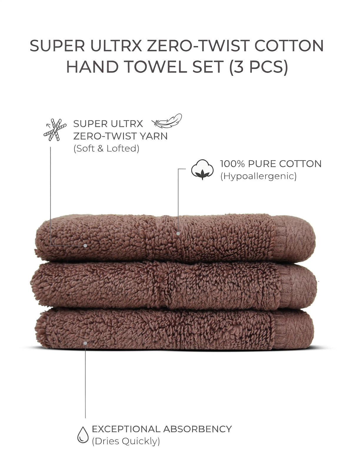 Atoz Home Decor Super Ultrx Zero-Twist Cotton Face Towel Set